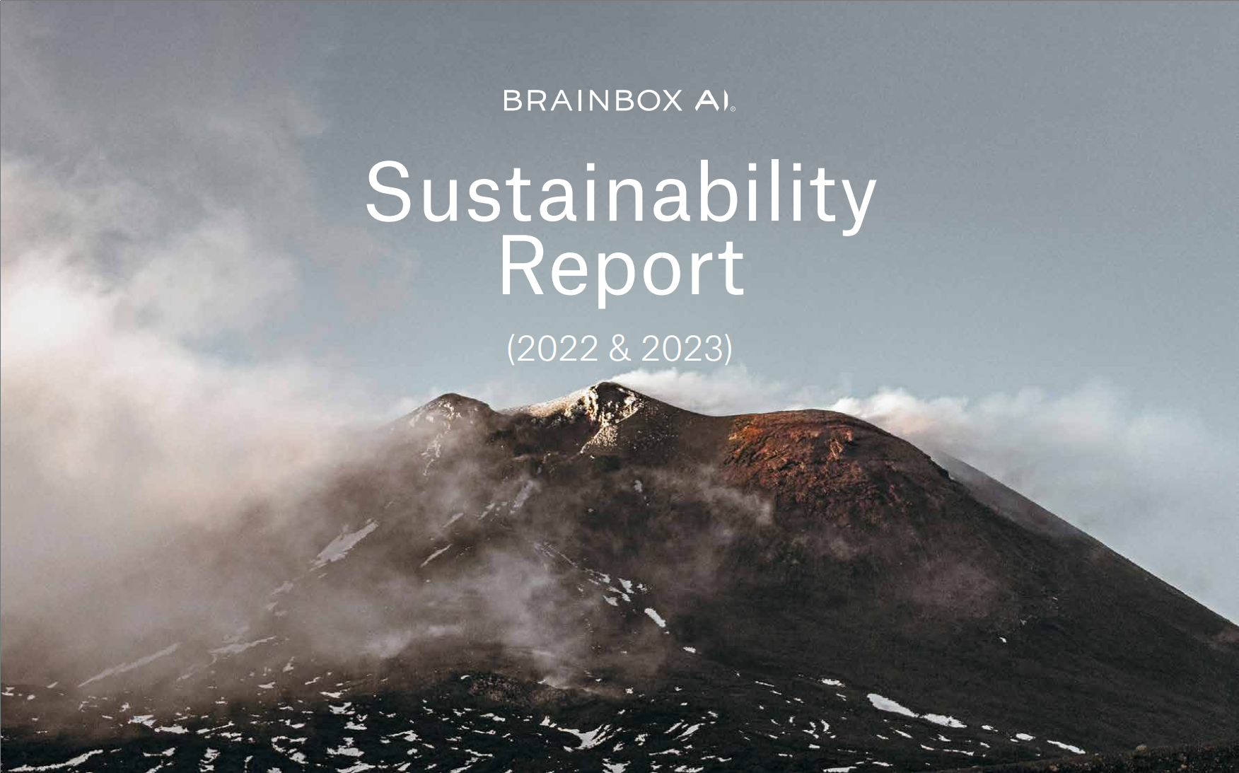 Sustainability Report BrainBox AI 2022-2023 Cover Image